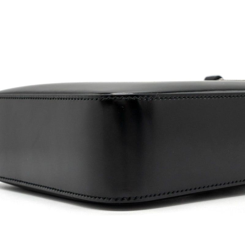 Prada Small Brushed Leather Tote Black SHW