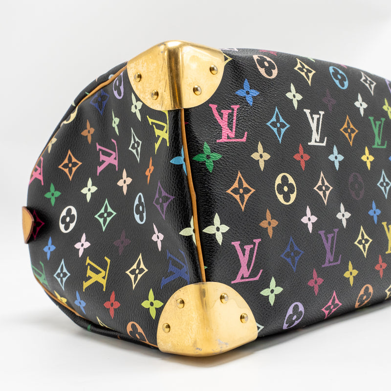 Louis Vuitton x Takashi Murakami  Speedy 30 Limited Edition Multicoloured Monogram Canvas Black GHW