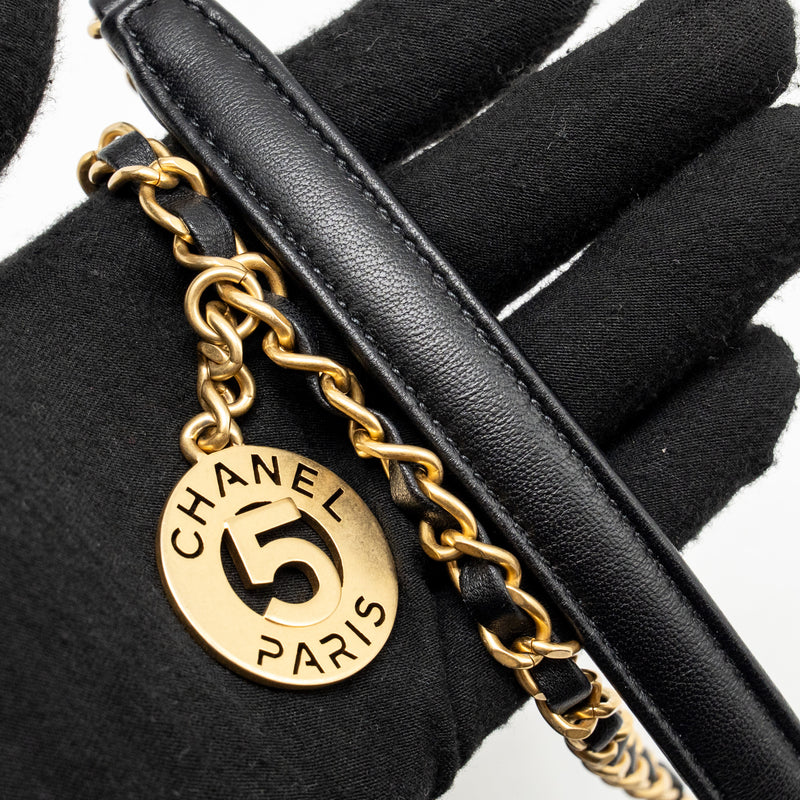 Chanel 23b Hobo Bag Velvet black GHW (microchip)