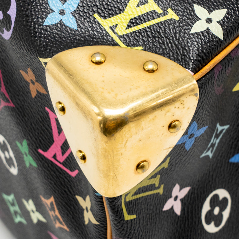 Louis Vuitton x Takashi Murakami  Speedy 30 Limited Edition Multicoloured Monogram Canvas Black GHW