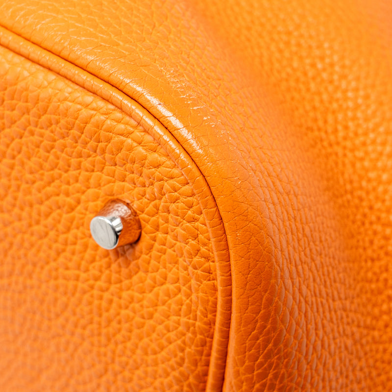 Hermes Picotin 26 Lock Bag Clemence Orange SHW Stamp Square R