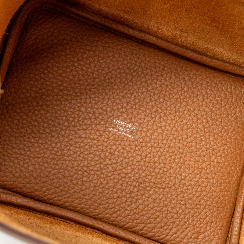 Hermes Picotin 18 Lock Bag Clemence Gold SHW Stamp K