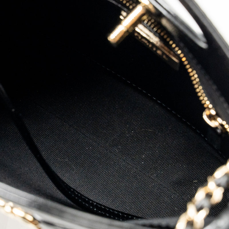 Chanel mini 31 bag shiny lambskin black LGHW (microchip)