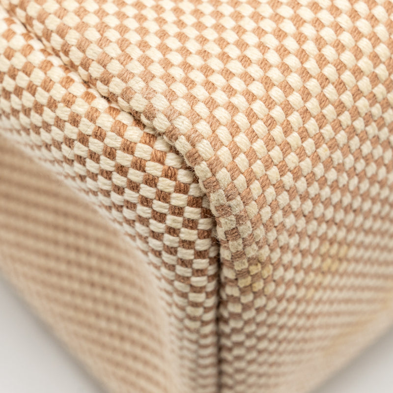 Hermes Herbag 31 zip bag canvas / hunter ecru beige / natural sable SHW stamp Y