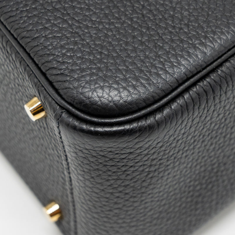 Hermes Mini Lindy Clemence Black GHW Stamp B