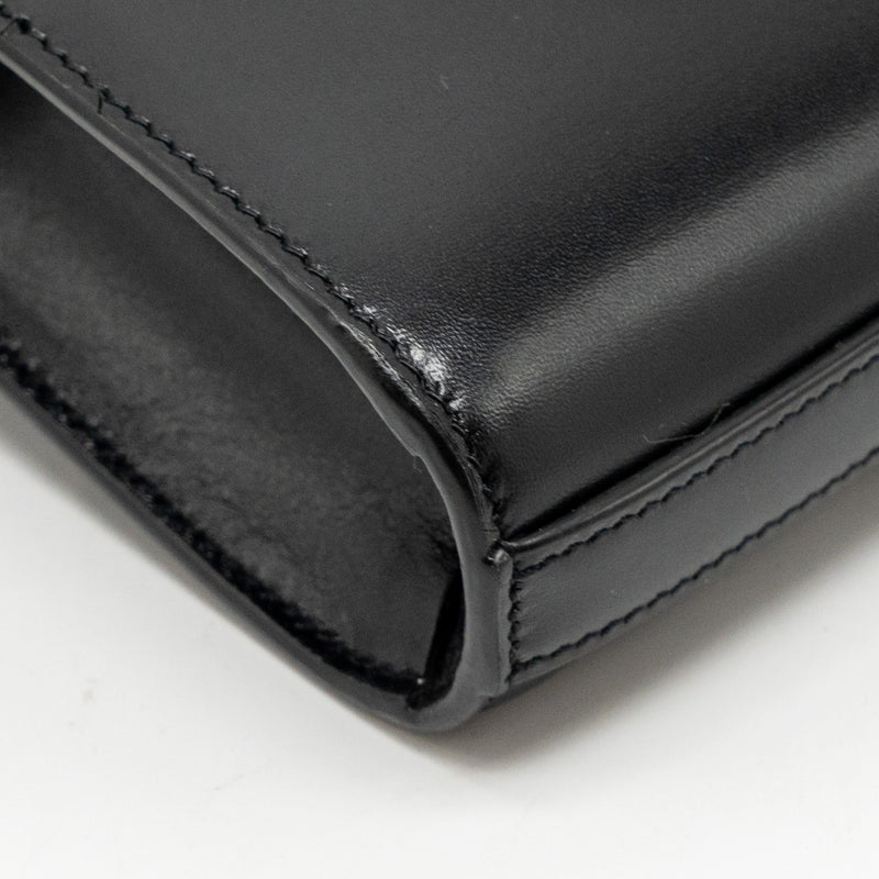 Saint Laurent Mini Manhattan Shoulder Bag Calfskin Black GHW