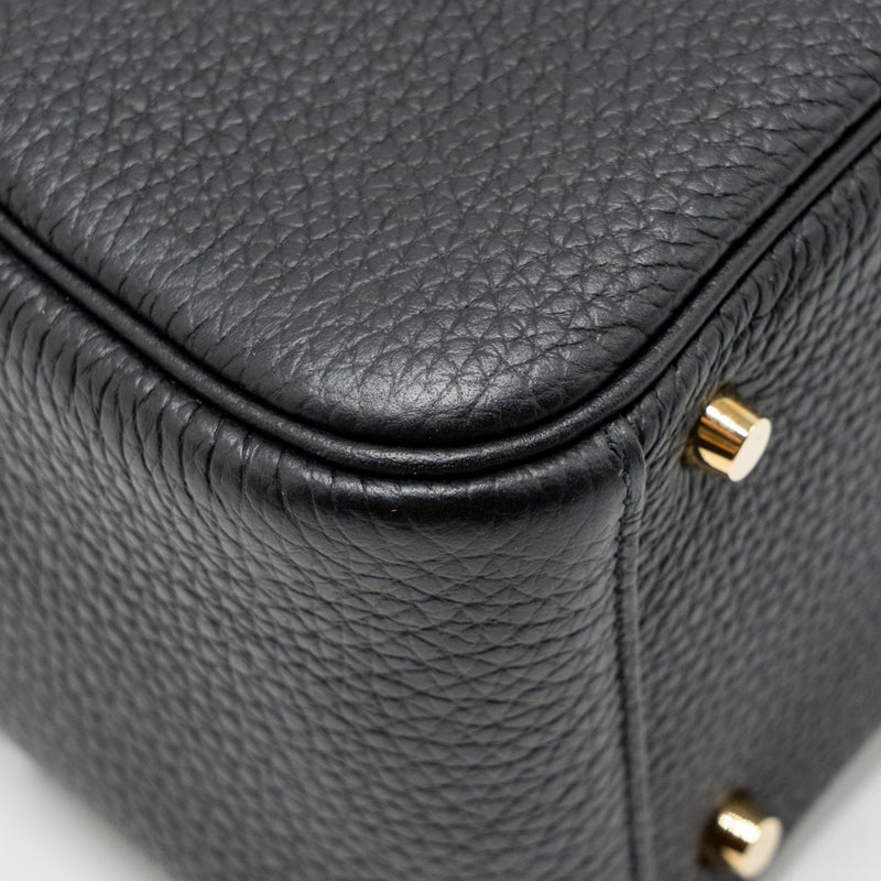 Hermes Mini Lindy Clemence Black GHW Stamp B