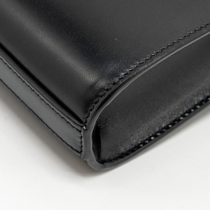 Saint Laurent Mini Manhattan Shoulder Bag Calfskin Black GHW