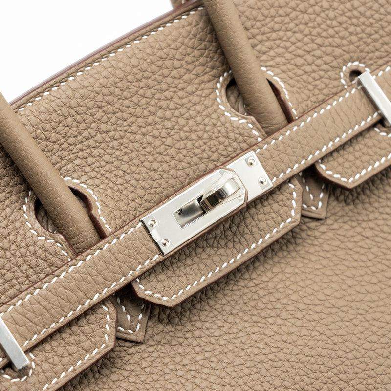hermes birkin 25 togo etoupe SHW stamp B