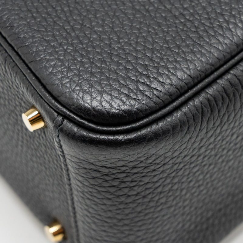 Hermes Mini Lindy Clemence Black GHW Stamp B
