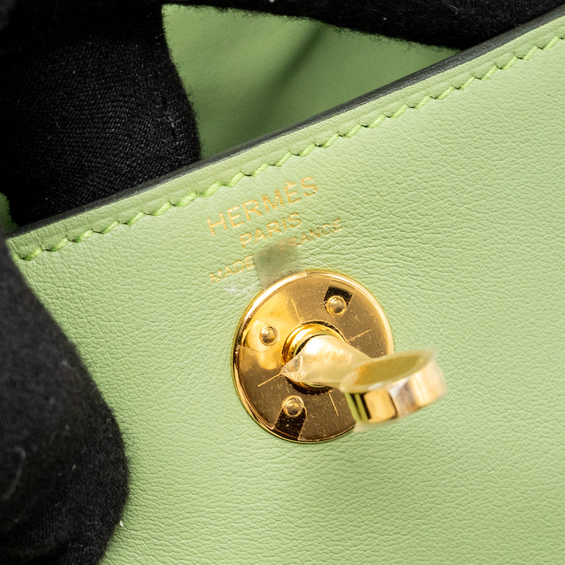 Hermes mini Lindy swift vert criquet GHW Stamp Y