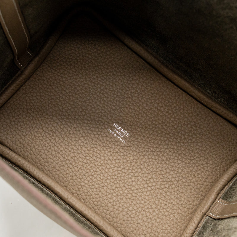 Hermes Picotin 18 Lock Bag Clemence Etoupe SHW Stamp B