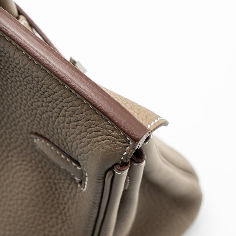 hermes birkin 25 togo etoupe SHW stamp B
