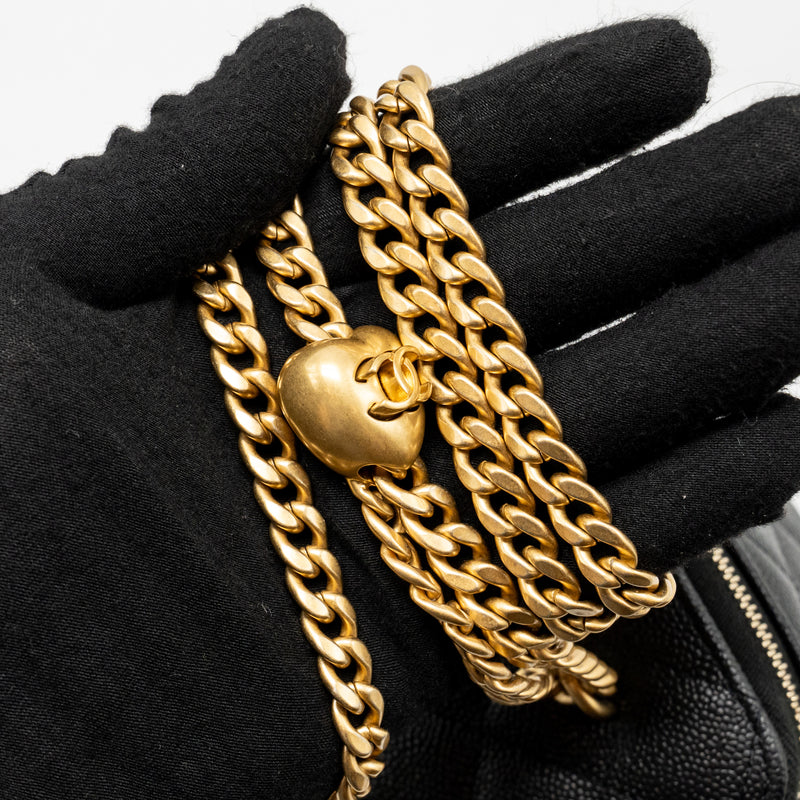 Chanel coco love long vanity with adjustable chain caviar black GHW (microchip)