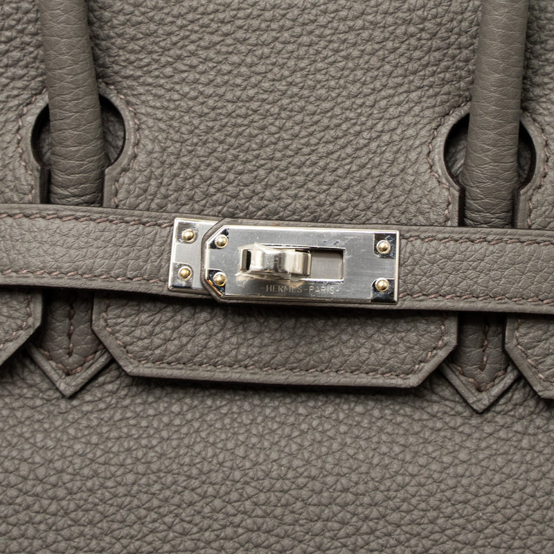 Hermes Birkin 25 Togo Gris Etain SHW Stamp Y