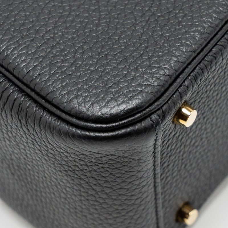 Hermes Mini Lindy Clemence Black GHW Stamp B