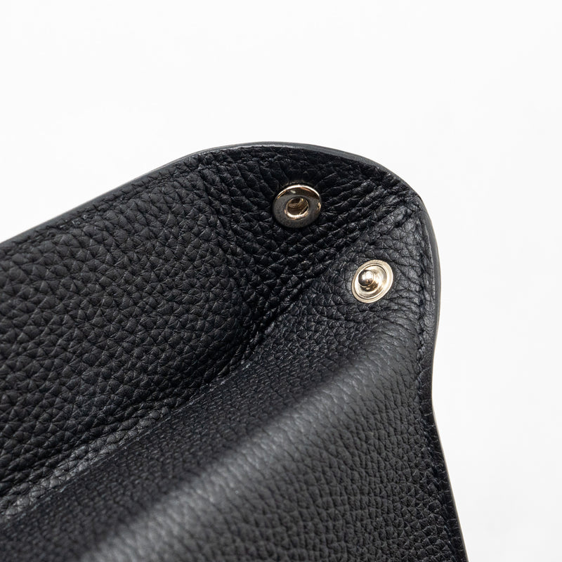 Hermes Videpoches Bag Togo Black With Multicolour Strap SHW Stamp B