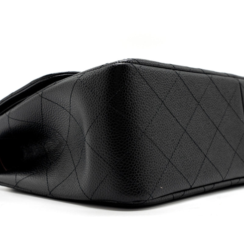 chanel classic jumbo double flap bag caviar black GHW