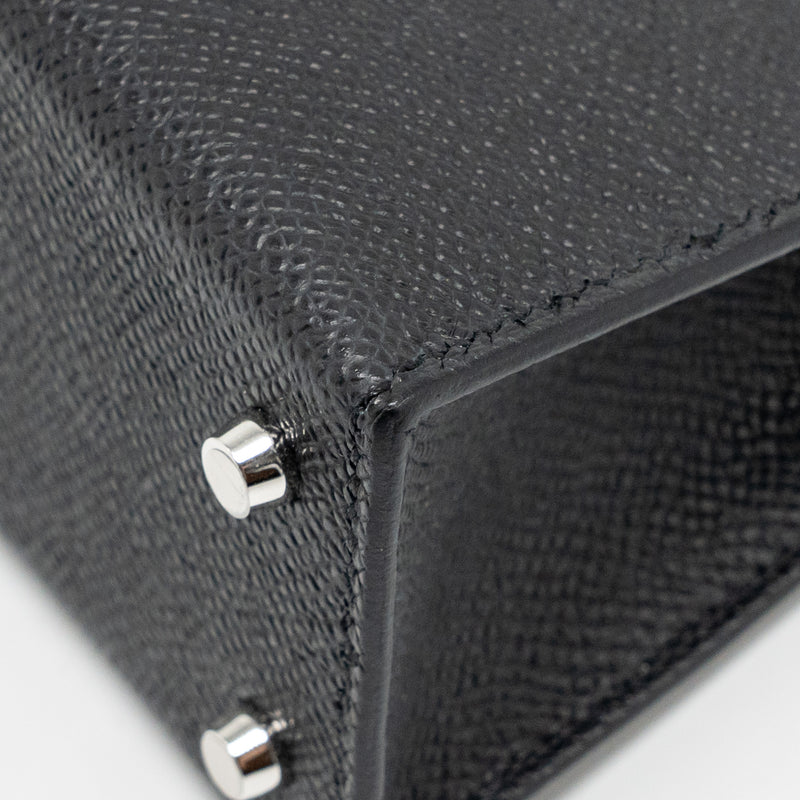 Hermes Mini Kelly II Epsom Black SHW Stamp K