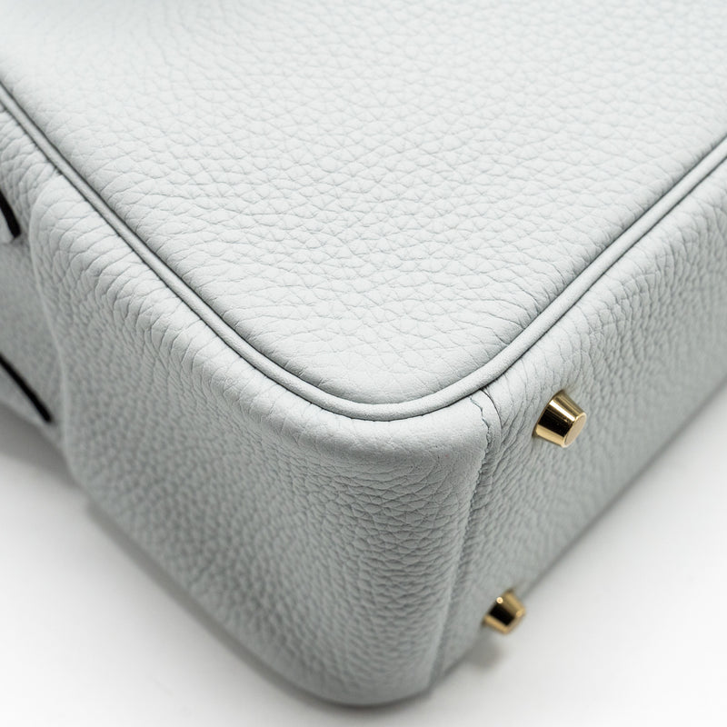 Hermes Mini Lindy Clemence Blue Pale GHW Stamp B