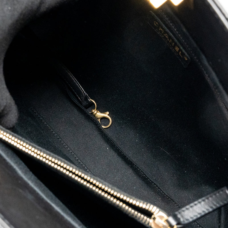 Chanel 2.55 Reissue Tote Bag Quilted Aged Calfskin Black GHW