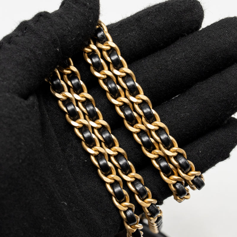 Chanel mini kelly shopping tote bag calfskin black GHW (microchip)