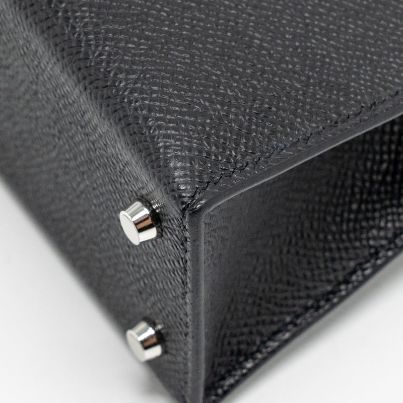Hermes Mini Kelly II Epsom Black SHW Stamp K