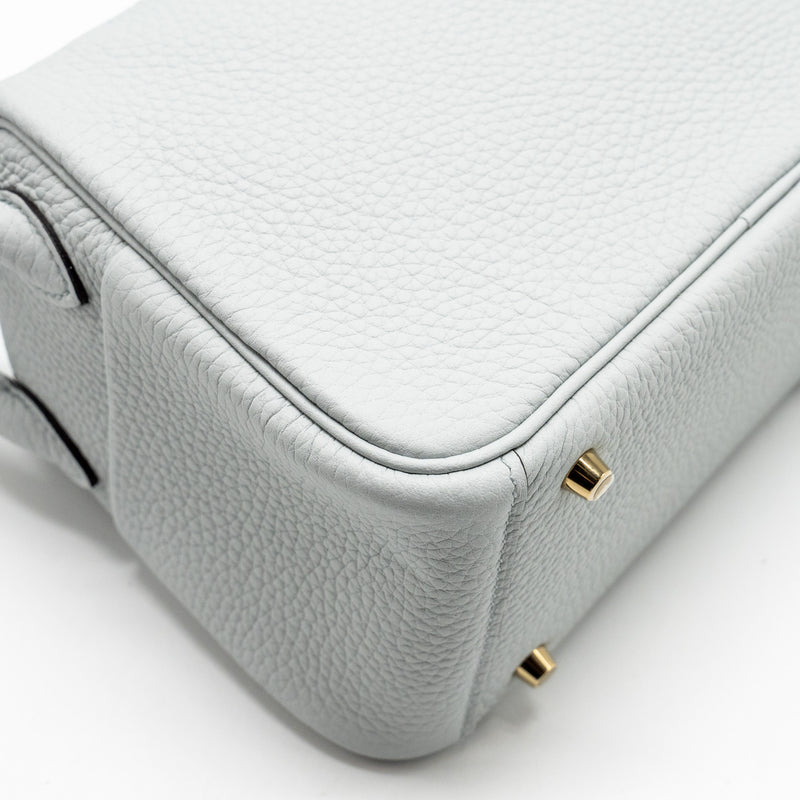 Hermes Mini Lindy Clemence Blue Pale GHW Stamp B