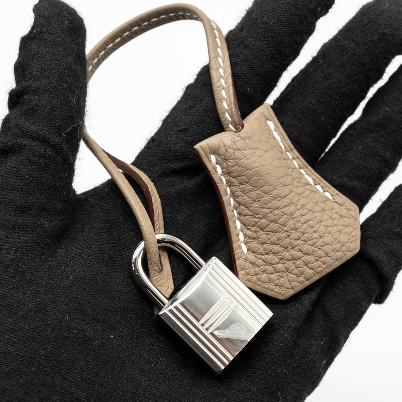 hermes birkin 25 togo etoupe SHW stamp B