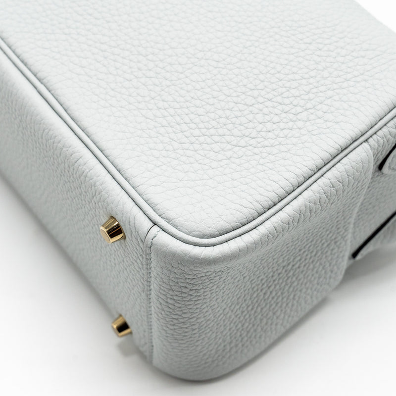 Hermes Mini Lindy Clemence Blue Pale GHW Stamp B