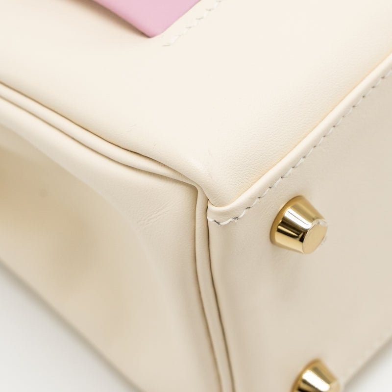 Hermes Kelly 25 Colormatic Swift Nata/Chai/Cuivre/Lime/Mauve Sylvestre GHW Stamp U