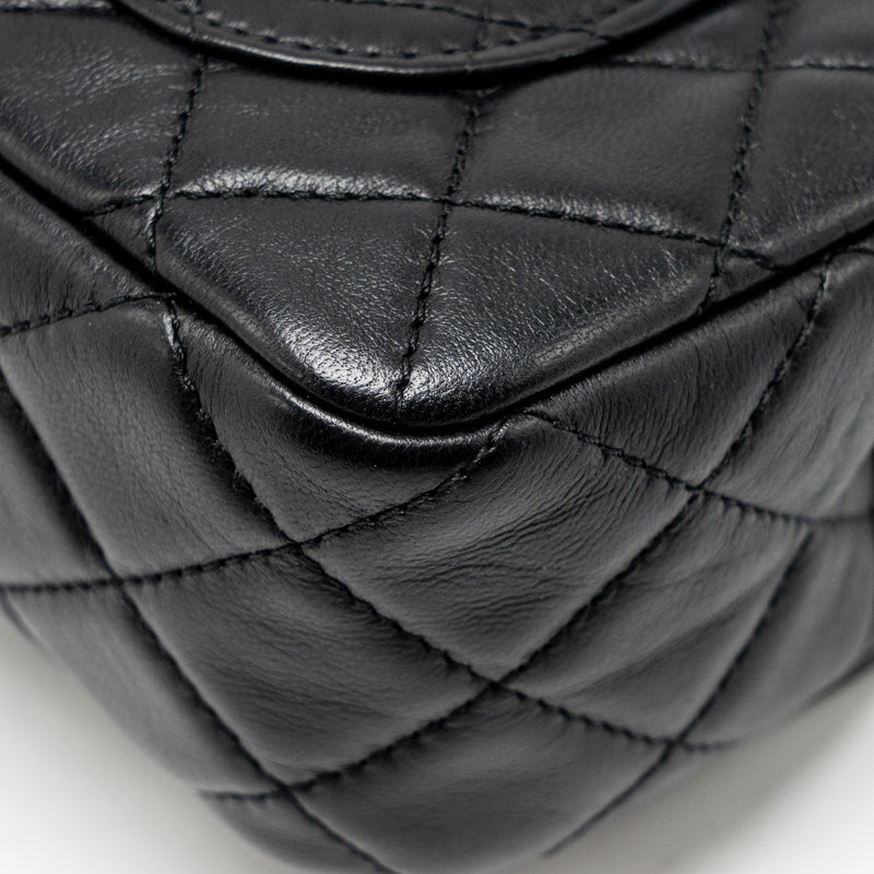Chanel Pearl Crush Mini Rectangular Flap Bag Lambskin Black GHW (microchip)