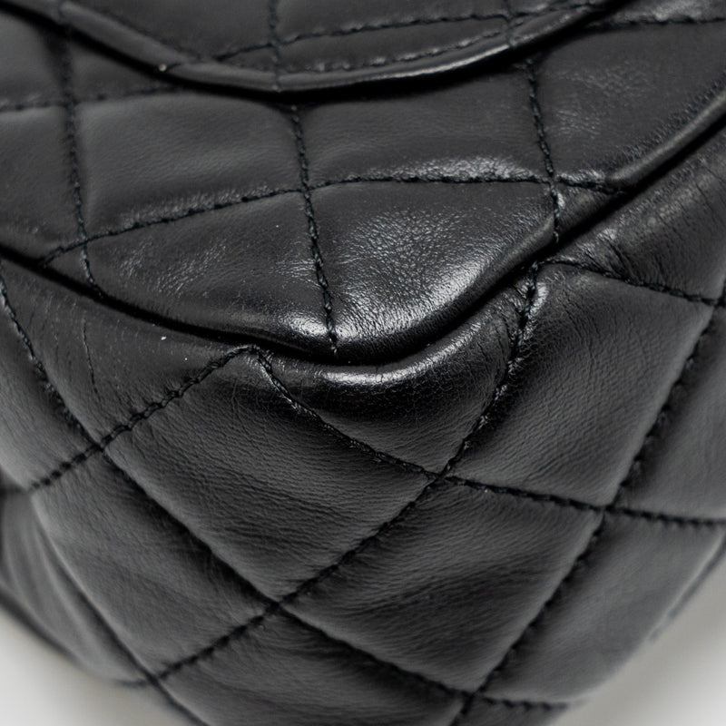 Chanel Pearl Crush Mini Rectangular Flap Bag Lambskin Black GHW (microchip)