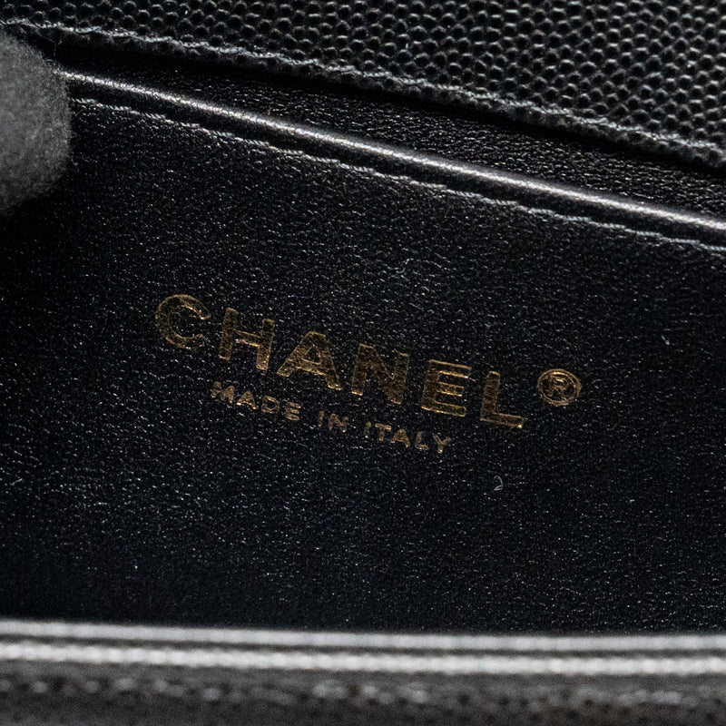 Chanel small boy bag caviar black GHW (microchip)
