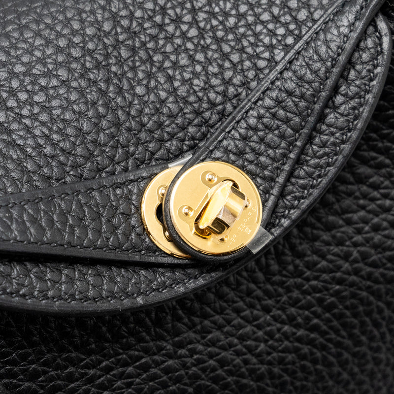 Hermes mini Lindy clemence black GHW Stamp B