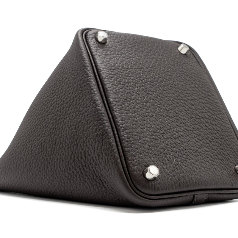 Hermes Picotin 18 Clemence Macassar SHW Stamp B