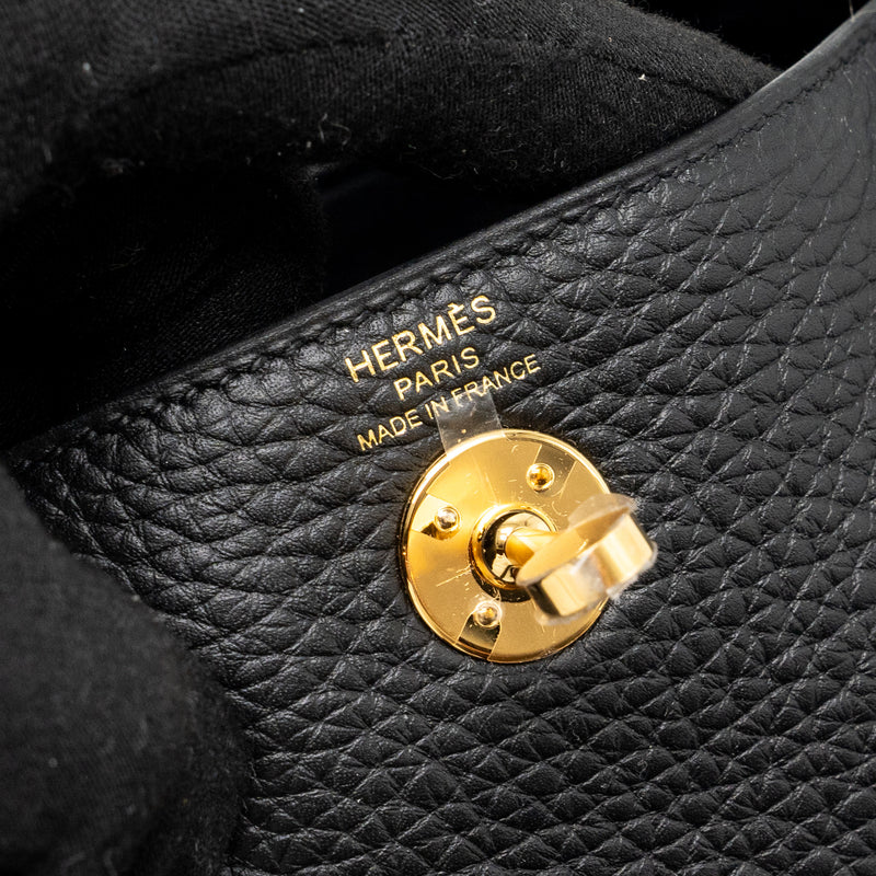 Hermes mini Lindy clemence black GHW Stamp B