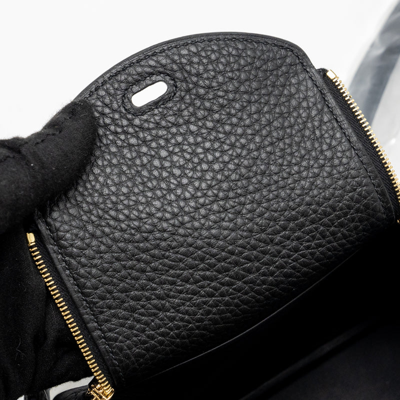 Hermes mini Lindy clemence black GHW Stamp B