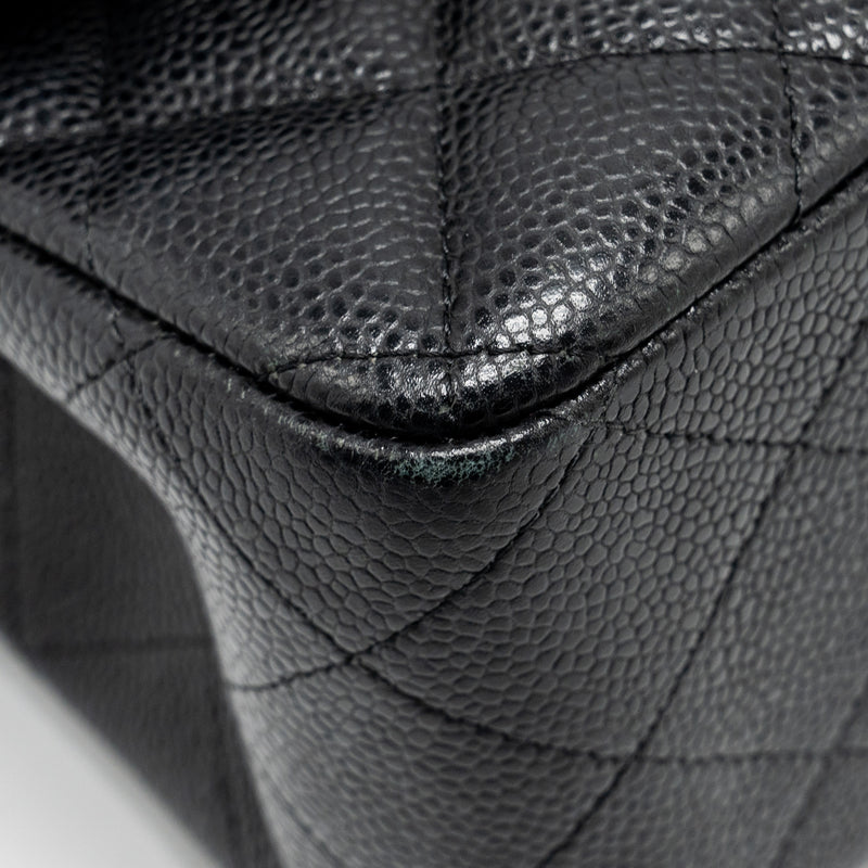 Chanel Jumbo Classic Double Flap Bag Caviar BLACK SHW