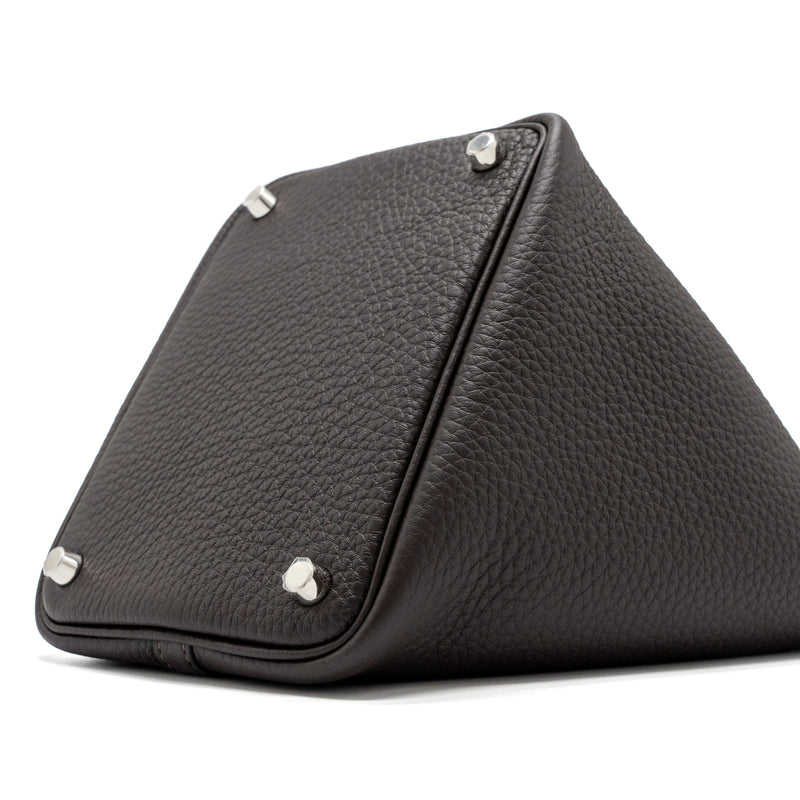 Hermes Picotin 18 Clemence Macassar SHW Stamp B