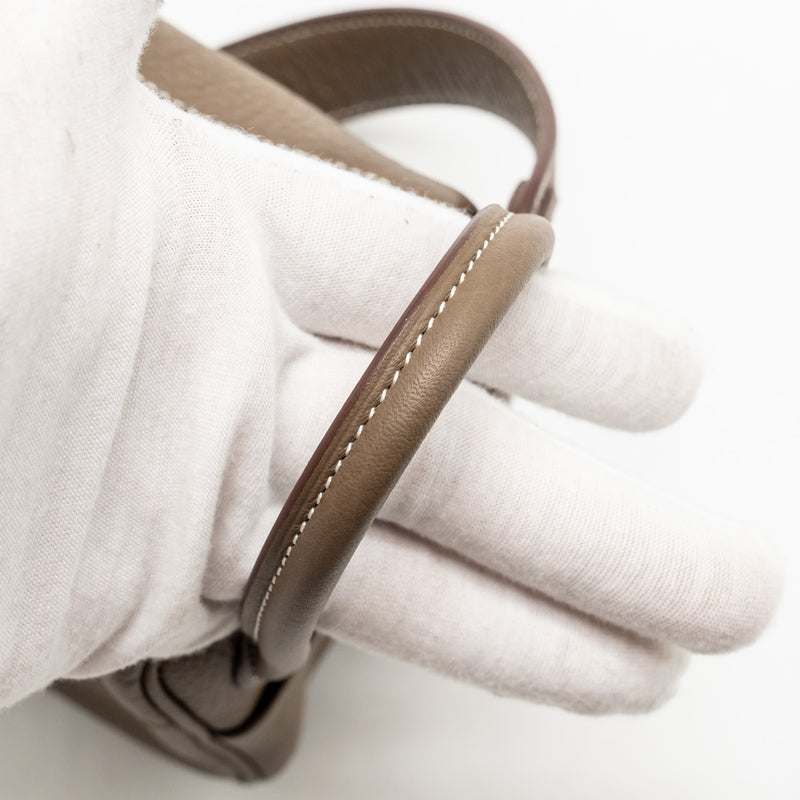 Hermes Mini Lindy Clemence Etoupe GHW Stamp B