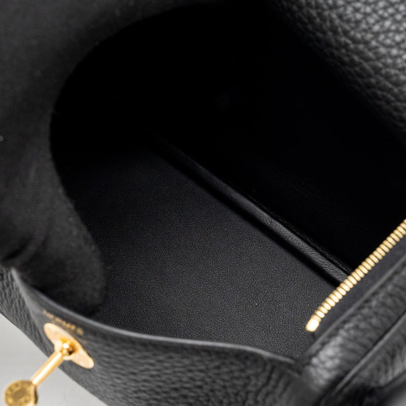 Hermes mini Lindy clemence black GHW Stamp B