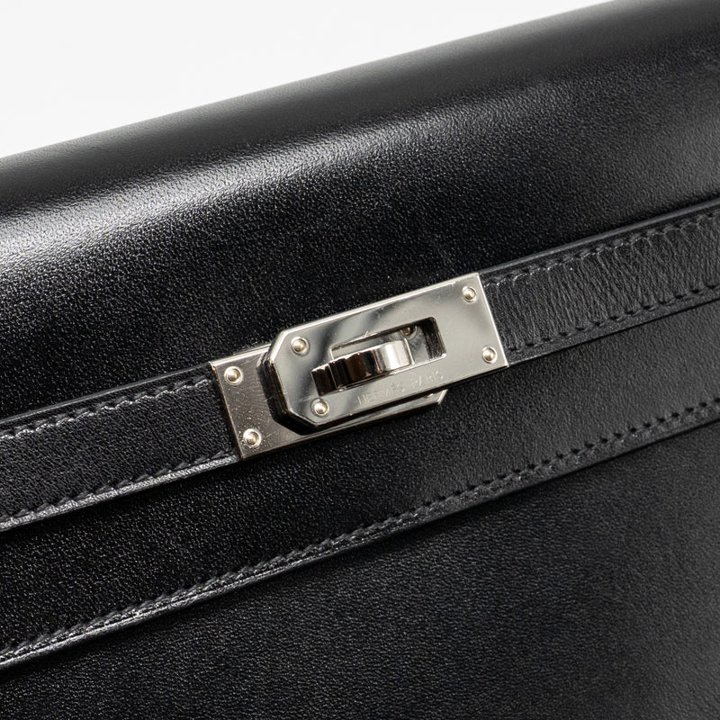 Hermes Kelly to Go Box Black SHW Stamp U