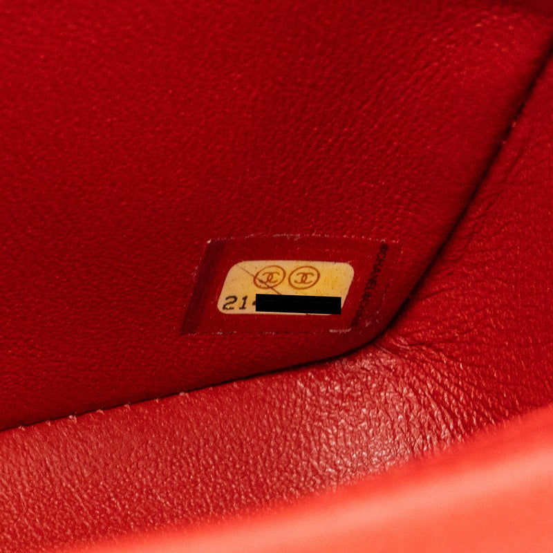 Chanel Mini Rectangular Flap Bag Caviar Red Ruthenium Hardware