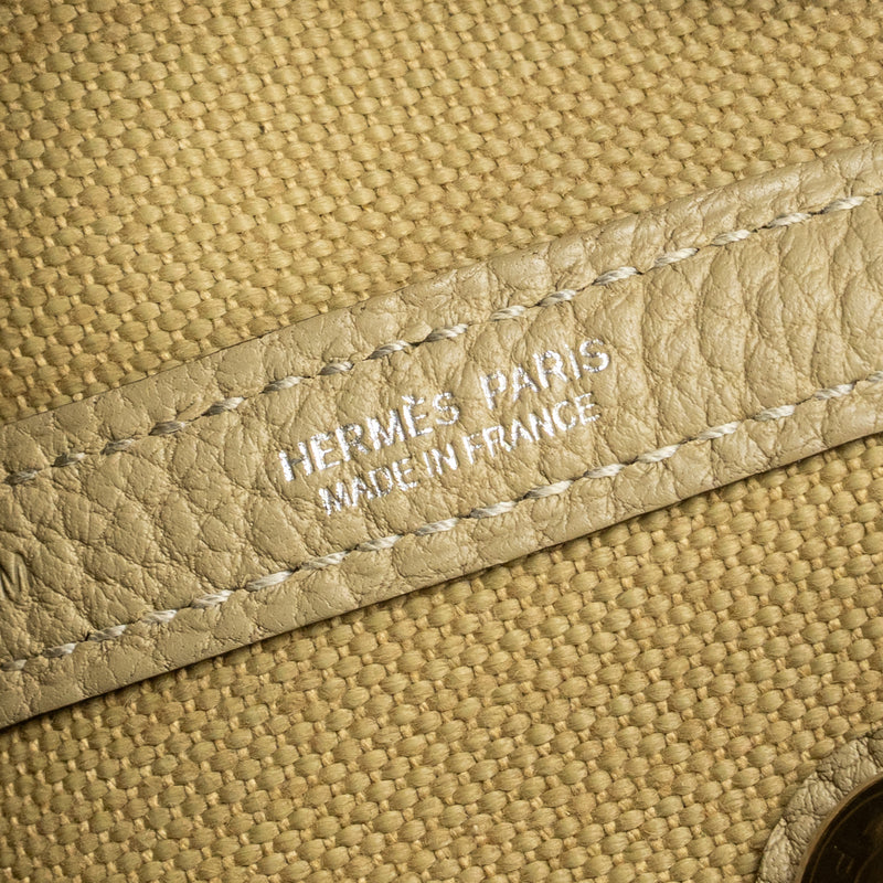 Hermes garden party 30 canvas/negonda leather trench SHW stamp U