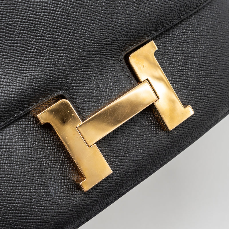 Hermes Constance 24 epsom black RGHW Stamp A
