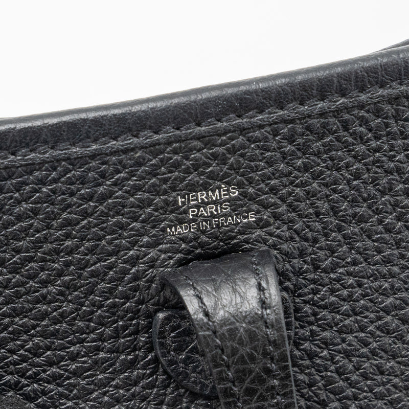 Hermes Mini Evelyn Clemence Black SHW Stamp Z