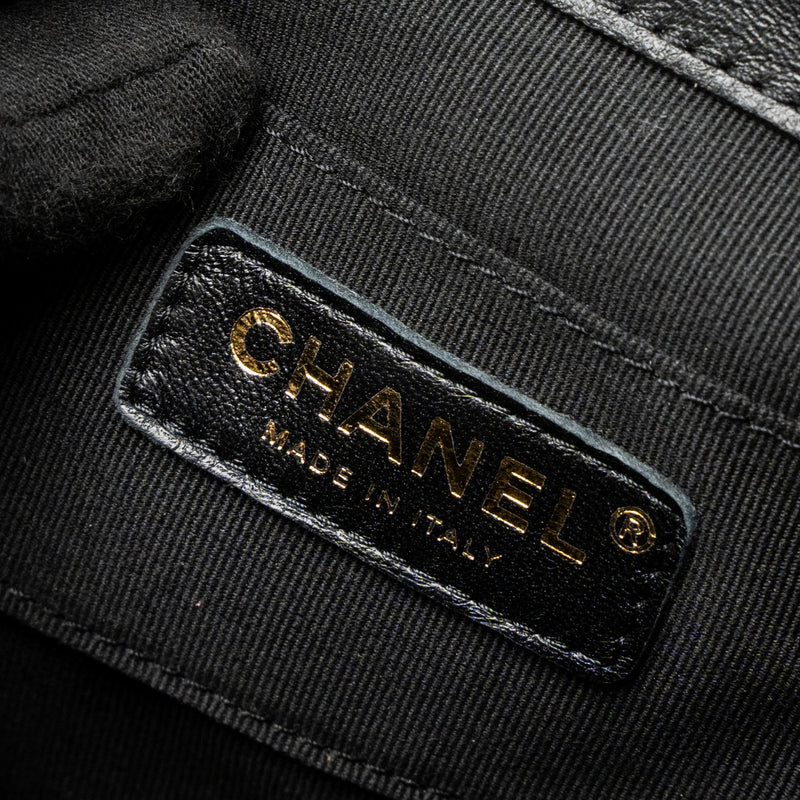 Chanel Mini Duma Backpack Lambskin Black LGHW (Microchip)