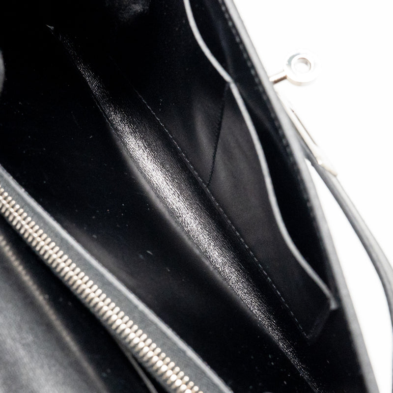 Hermes Kelly to Go Box Black SHW Stamp U