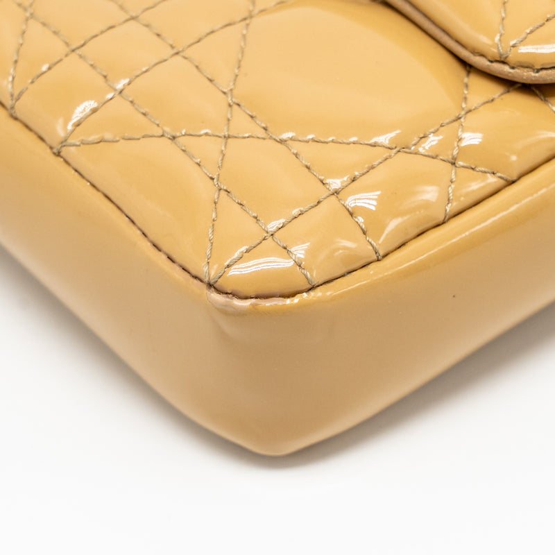Dior Miss Dior Wallet On Chain Cannage Patent Beige LGHW